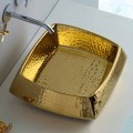 Lavatório de cerâmica ouro bancada moderna feita na Itália Simon