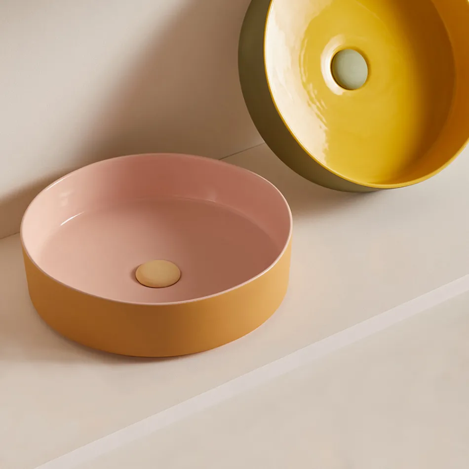 Lavatório em Grés Porcelânico de diversos acabamentos Made in Italy - Envelope Viadurini