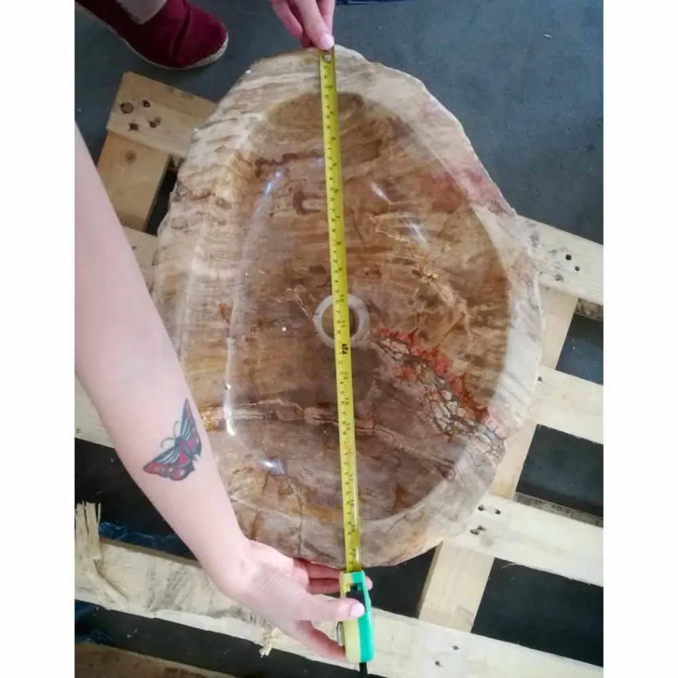 Lavatório de madeira Sola fúnebre de pedra de ganso Viadurini