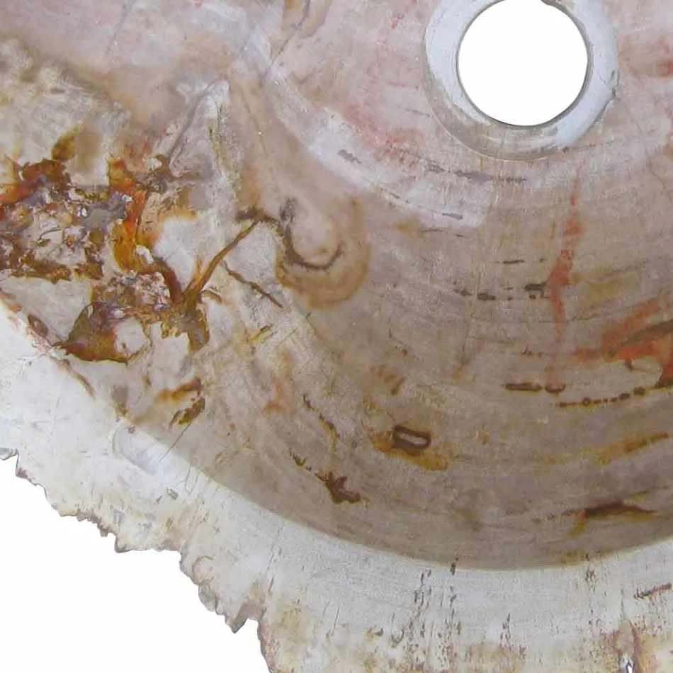 Bancada de pia Fossil de madeira Goa peça única Viadurini