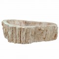Lavatório de apoio de madeira fóssil Goa