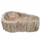 Bancada de pia Fossil de madeira Goa peça única Viadurini
