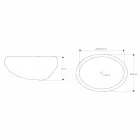 Lavatório de bancada feito à mão em Pietra di Fiume - Aurea Viadurini