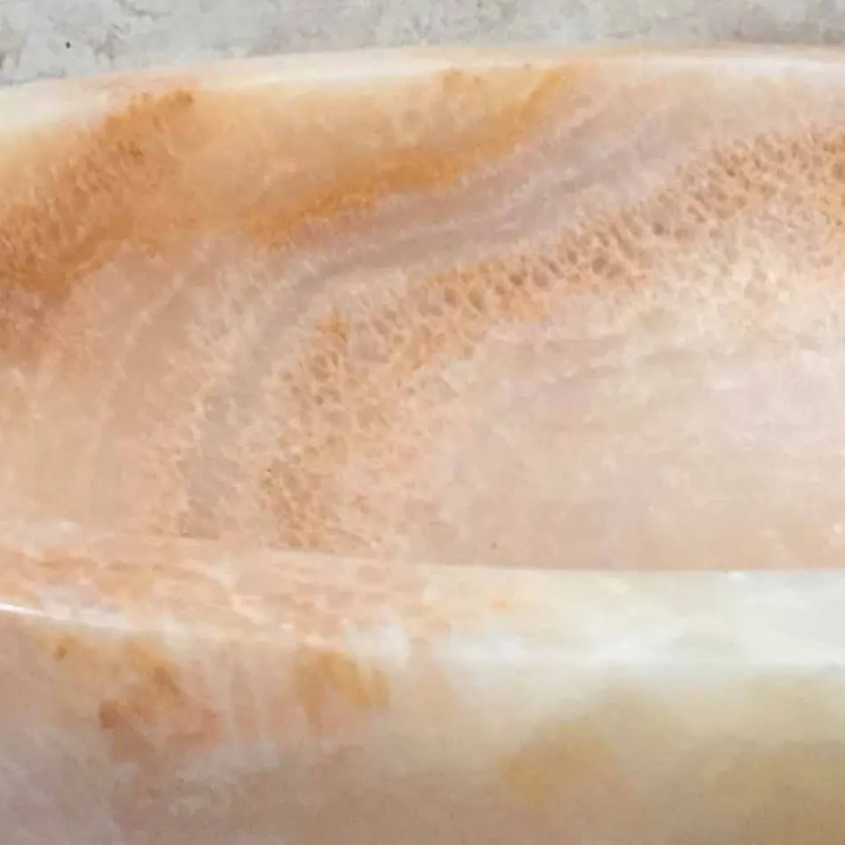 Ana design lavatório de pedra natural em design, feito à mão Viadurini