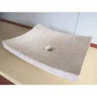 Lavatório em pedra natural de design de amor branco, peça única Viadurini