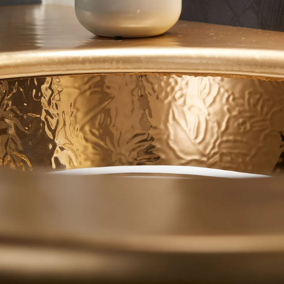 Pia embutida em Fire Clay com faixa em diversos acabamentos Made in Italy - Erioli Viadurini