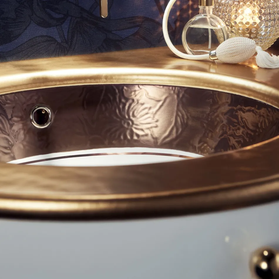 Pia embutida em Fire Clay com faixa em diversos acabamentos Made in Italy - Erioli Viadurini