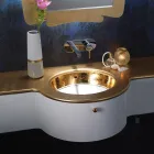 Pia embutida em Fire Clay com faixa em diversos acabamentos Made in Italy - Erioli Viadurini