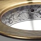 Pia embutida em Fire Clay com Platinum Lace Band Made in Italy - Erioli Viadurini