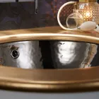 Lavatório embutido em Fire Clay de 3 Acabamentos Made in Italy - Erioli Viadurini