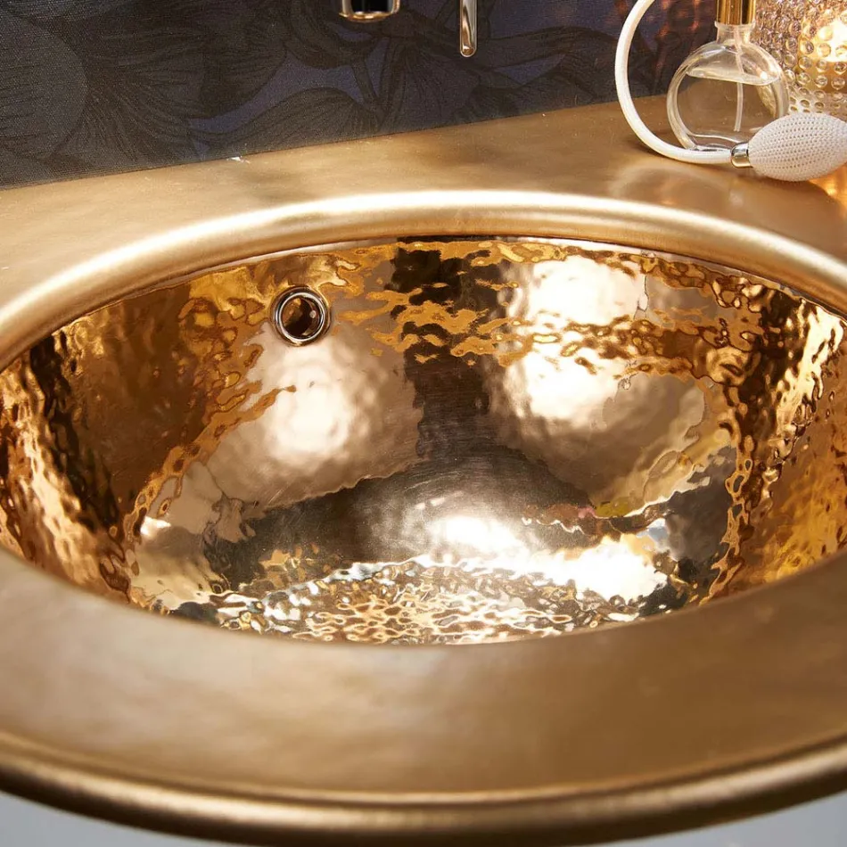 Lavatório embutido em Fire Clay de 3 Acabamentos Made in Italy - Erioli Viadurini