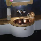 Lavatório embutido em Fire Clay de 3 Acabamentos Made in Italy - Erioli Viadurini