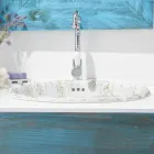 Lavatório encastrado em porcelana clássica feito à mão na Itália, Santiago Viadurini