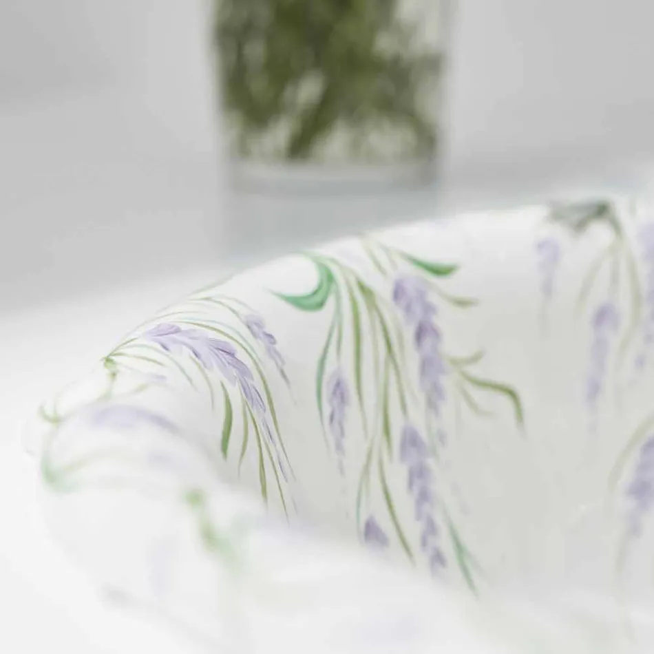 Lavatório encastrado em porcelana clássica feito à mão na Itália, Santiago Viadurini