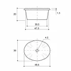 Lavatório encastrado em porcelana clássica feito à mão na Itália, Santiago Viadurini