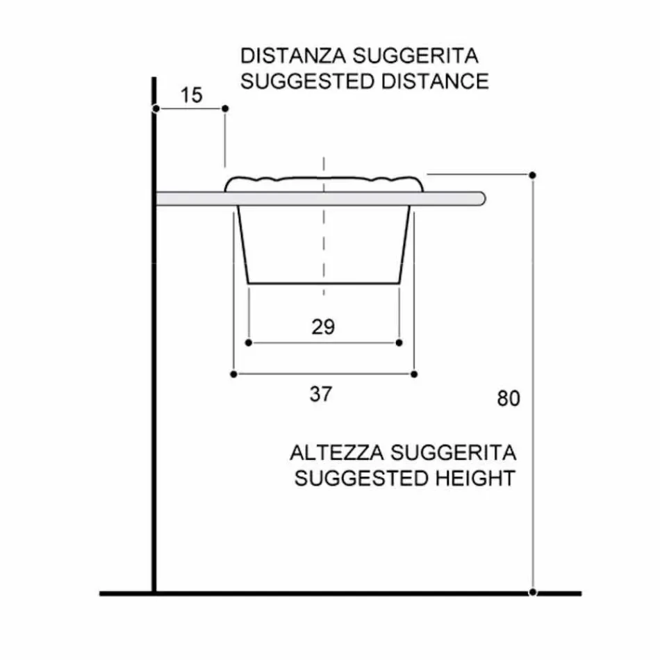 Lavatório encastrado em porcelana clássica feito à mão na Itália, Santiago Viadurini