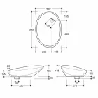 Lavatório de cerâmica de bancada moderna com cerâmica de cor prata feita na Itália brilhante Viadurini