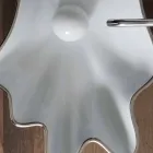 Lavatório de bancada moderna em cerâmica branca feita na Itália Rayan Viadurini