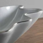 Lavatório de bancada moderna em cerâmica branca feita na Itália Rayan Viadurini