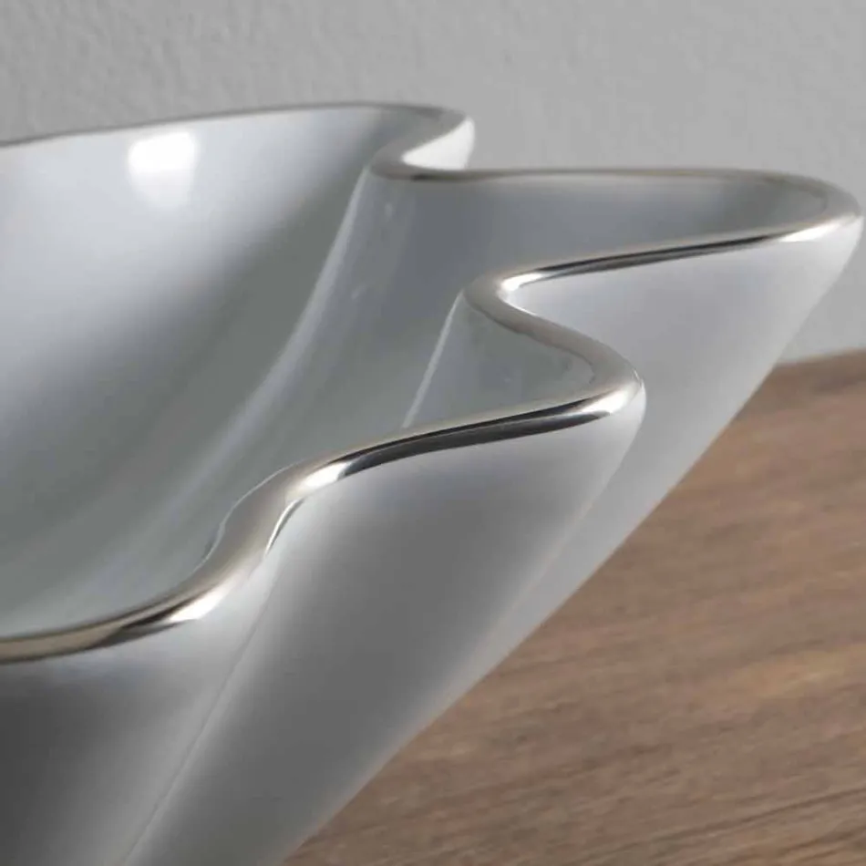 Lavatório de bancada moderna em cerâmica branca feita na Itália Rayan Viadurini