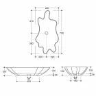 Lavatório de bancada moderna em cerâmica branca feita na Itália Rayan Viadurini