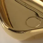 Lavatório de bancada moderno em cerâmica dourada fabricado na Itália Sofia Viadurini