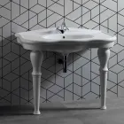 Lavatório de parede moderno com ou sem pernas, L90 cm em Avise Ceramic Viadurini