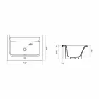 Lavatório moderno de um furo em cerâmica branca ou panamenha Viadurini