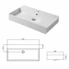 Bacia de Um Orifício para Suporte ou Parede em Coliviata Colivi Ceramic Viadurini