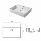 Bacia de Um Orifício para Suporte ou Parede em Coliviata Colivi Ceramic Viadurini