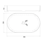 Lavatório de Apoio Oval em Aço Inox em Diferentes Acabamentos - Anêmona Viadurini