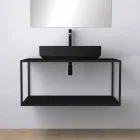 Lavatório de cerâmica de bancada oval feito na Itália, Yoel Viadurini