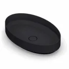 Lavatório de cerâmica de bancada oval feito na Itália, Yoel Viadurini