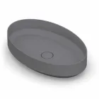 Lavatório de cerâmica de bancada oval feito na Itália, Yoel Viadurini