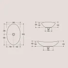 Lavatório oval de bancada em cerâmica brilhante Made in Italy - Jumper Viadurini