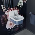 Lavatório retangular suspenso de cerâmica para banheiro - Elodie Viadurini