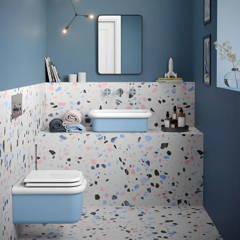 Lavatório retangular de bancada de cerâmica - Holly Viadurini