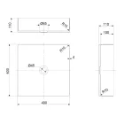 Lavatório de apoio quadrado em aço inox em diversos acabamentos - Calendula Viadurini