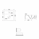 Lavatório de cerâmica quadrado ou retangular de design moderno fabricado na Itália - ato Viadurini