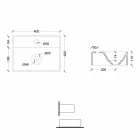 Lavatório de cerâmica quadrado ou retangular de design moderno fabricado na Itália - ato Viadurini