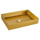 Lavatório Retangular de Apoio em Aço Inox em Diferentes Acabamentos - Camélia Viadurini