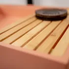 Lavatório de apoio retangular em Mali Orange Terrazzo - Azalea Viadurini