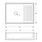 Lavatório de apoio retangular em Mali Orange Terrazzo - Azalea Viadurini