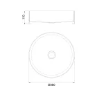 Lavatório redondo de apoio em aço inox em diversos acabamentos - Fiordaliso Viadurini