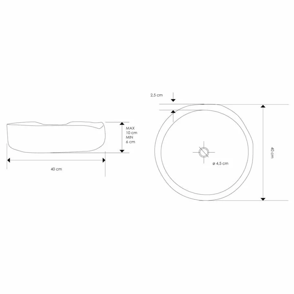 Lavatório de bancada moderno em teca natural polida natural - Zino Viadurini