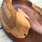 Lavatório de bancada moderno em teca natural polida natural - Zino Viadurini