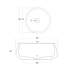 Lavatório de Apoio Redondo em Cimento e Resina - Ibisco Viadurini