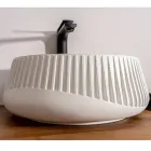 Lavatório de Apoio Redondo em Cimento e Resina - Ibisco Viadurini