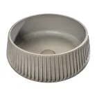 Lavatório de Apoio Redondo em Cimento e Resina - Ibisco Viadurini