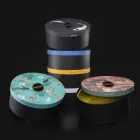 Lavatório redondo de barro cinza feito na Itália - Tatiana Viadurini